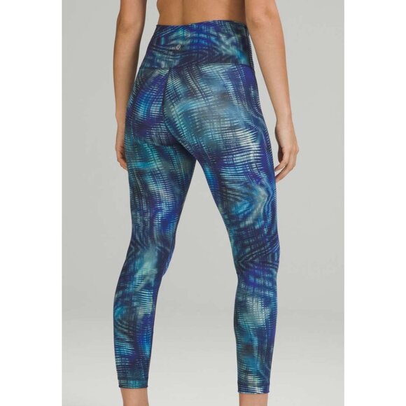 Lululemon Wunder Train High-Rise Tight 25" Foil Shapeshifter Flux Blue Women's 4 - Picture 2 of 8